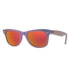 Ray-ban Men's Original Wayfarer Cosmo Purple Sunglasses, Orange Lenses - Rb2140