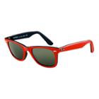Ray-ban Original Wayfarer Color Mix Red Sunglasses, Green Lenses - Rb2140