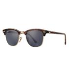 Ray-ban Clubmaster Reloaded Blue Sunglasses, Blue Sunglasses Lenses - Rb3016
