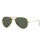 Ray-ban Men's Aviator Folding Gold Sunglasses, Green Lenses - Rb3479