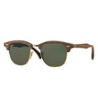 Ray-ban Clubmaster Wood Black Sunglasses, Green Lenses - Rb3016m
