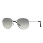 Ray-ban Hexagonal @collection Silver Sunglasses, Gray Lenses - Rb3548n