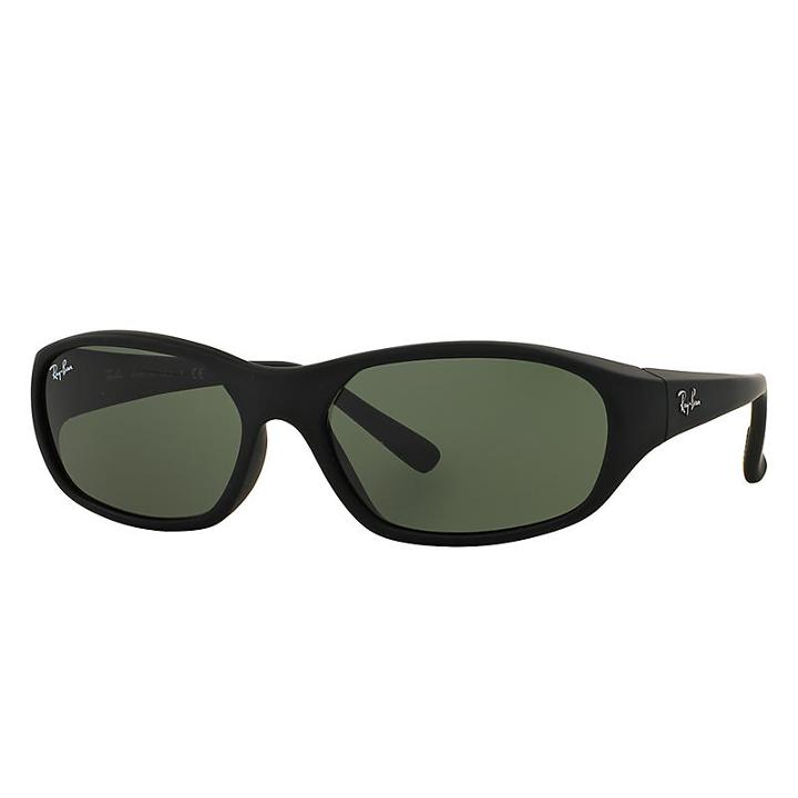 Ray-ban Men's Daddy-o Ii Black Sunglasses, Green Lenses - Rb2016