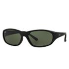 Ray-ban Men's Daddy-o Ii Black Sunglasses, Green Lenses - Rb2016