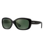 Ray-ban Women's Jackie Ohh Black Sunglasses, Polarized Green Lenses - Rb4101