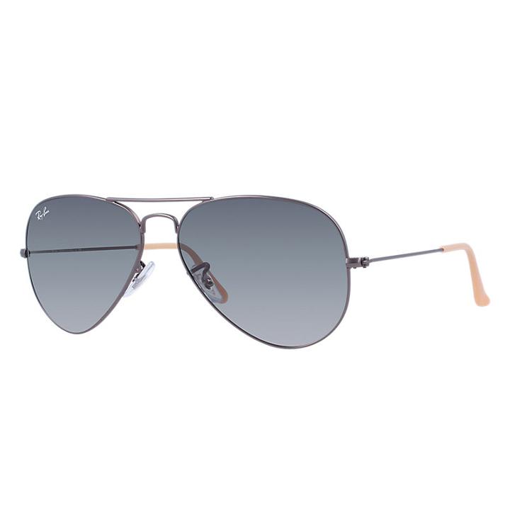 Ray-ban Aviator Gradient Gunmetal Sunglasses, Gray Lenses - Rb3025