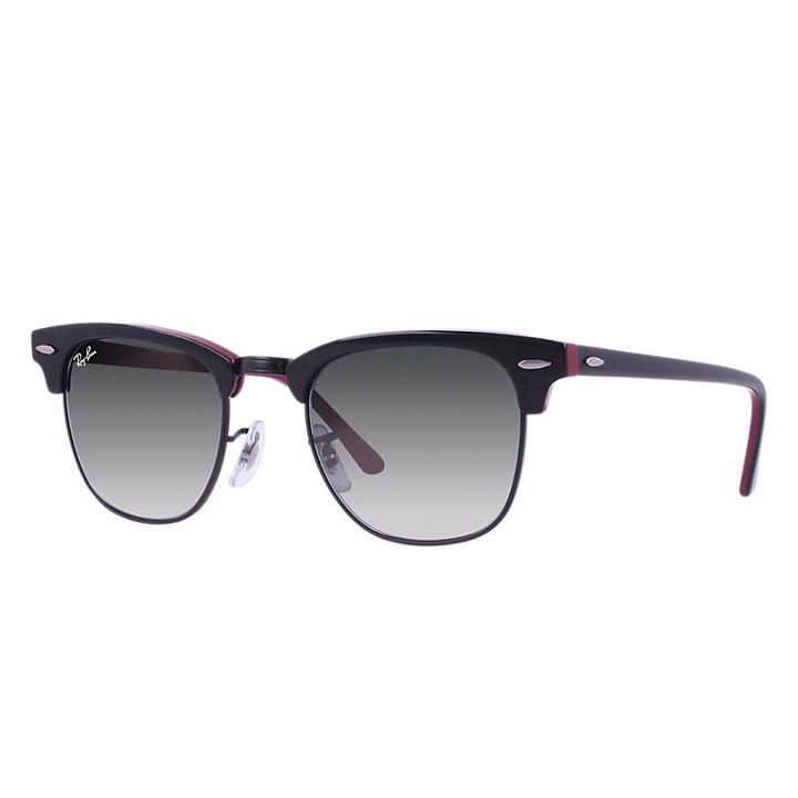 Ray-ban Men's Clubmaster Color Mix Black Sunglasses, Gray Lenses - Rb3016