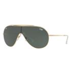 Ray-ban Wings Gold Sunglasses, Green Lenses - Rb3597
