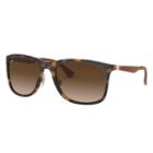 Ray-ban Gold Sunglasses, Brown Lenses - Rb4313