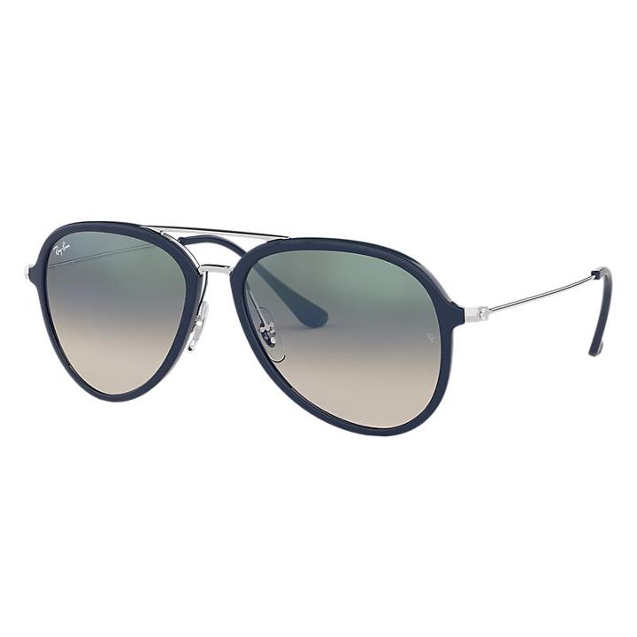 Ray-ban Silver Sunglasses, Green Lenses - Rb4298