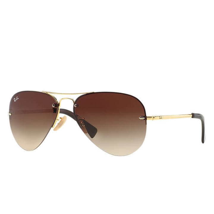 Ray-ban Gold Sunglasses, Brown Lenses - Rb3449