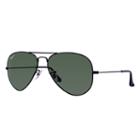 Ray-ban Aviator Classic Black  Sunglasses, Polarized Green Lenses - Rb3025