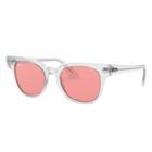 Ray-ban Meteor Evolve Transparent Sunglasses, Pink Lenses - Rb2168