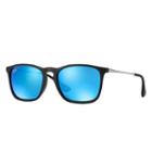 Ray-ban Men's Chris Gunmetal Sunglasses, Blue Lenses - Rb4187