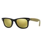 Ray-ban Original Wayfarer Bicolor Green Sunglasses, Yellow Lenses - Rb2140