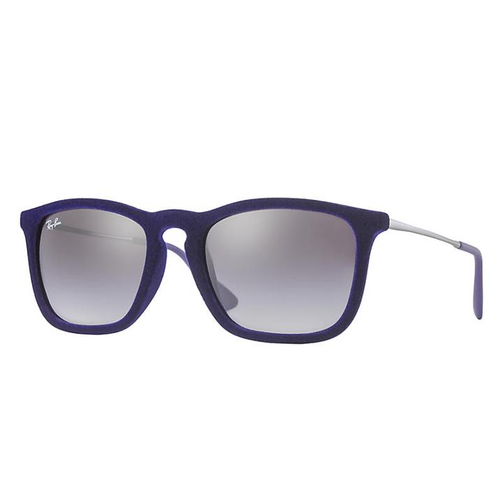 Ray-ban Men's Chris Velvet Gunmetal Sunglasses, Gray Lenses - Rb4187