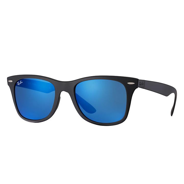 Ray-ban Wayfarer Liteforce Black Sunglasses, Blue Lenses - Rb4195