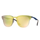 Ray-ban Blaze Clubmaster Blue Sunglasses, Orange Lenses - Rb3576n