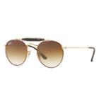 Ray-ban Gold Sunglasses, Brown Lenses - Rb3747
