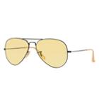 Ray-ban Aviator Evolve Black Sunglasses, Yellow Lenses - Rb3025