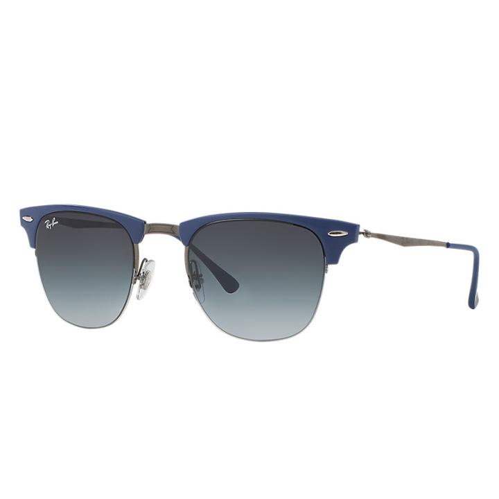 Ray-ban Clubmaster Light Ray Gunmetal Sunglasses, Gray Lenses - Rb8056
