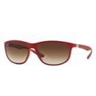 Ray-ban Red Sunglasses, Brown Lenses - Rb4213