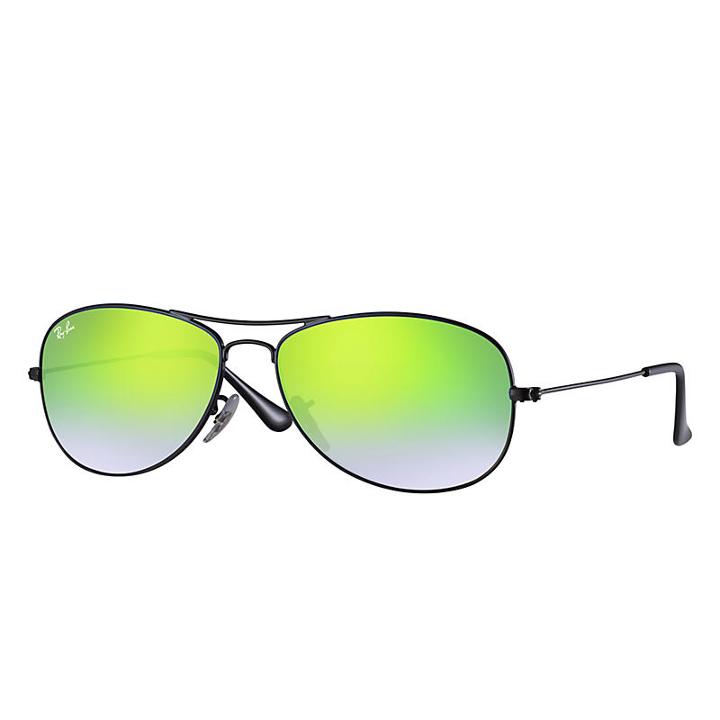 Ray-ban Cockpit Black Sunglasses, Green Flash Lenses - Rb3362