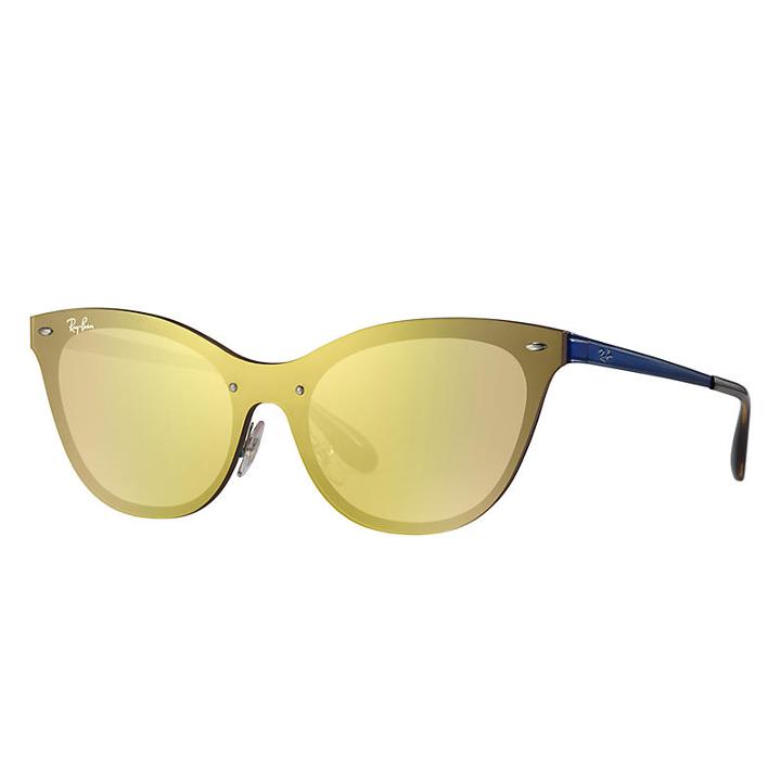 Ray-ban Blaze Cats Blue Sunglasses, Orange Lenses - Rb3580n