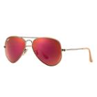 Ray-ban Aviator Copper Sunglasses, Red Flash Lenses - Rb3025
