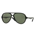 Ray-ban Black Sunglasses, Green Lenses - Rb4235