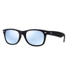 Ray-ban New Wayfarer Black Sunglasses, Gray Flash Lenses - Rb2132