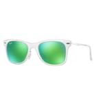 Ray-ban Wayfarer Light Ray Silver Sunglasses, Green Lenses - Rb4210
