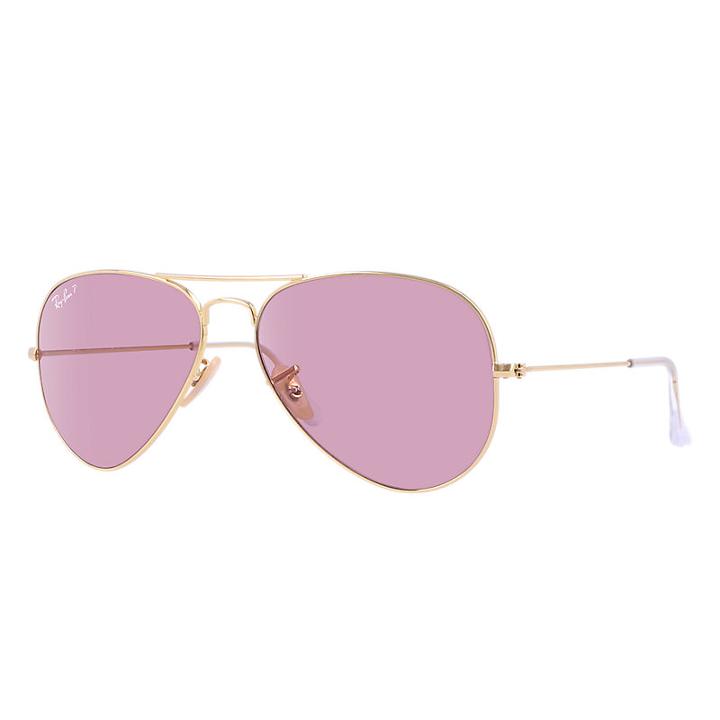 Ray-ban Aviator Classic Gold Sunglasses, Polarized Pink Lenses - Rb3025