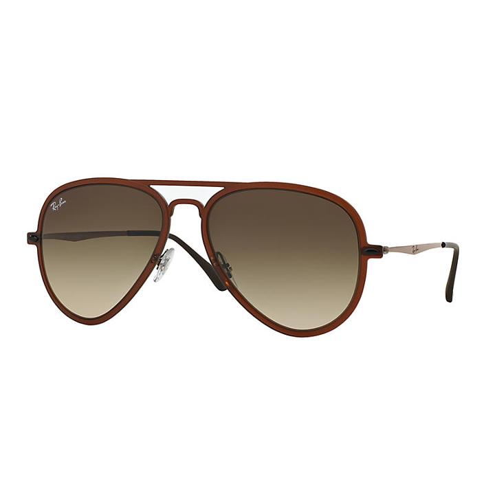 Ray-ban Aviator Light Ray Ii Brown Sunglasses, Brown Sunglasses Lenses - Rb4211