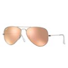 Ray-ban Aviator Silver Sunglasses, Pink Flash Lenses - Rb3025