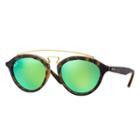 Ray-ban Women's Gatsby Ii Blue Sunglasses, Green Lenses - Rb4257