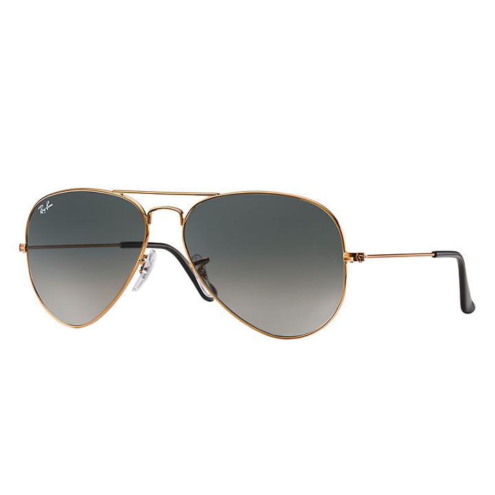 Ray-ban Men's Aviator Copper Sunglasses, Gray Lenses - Rb3025