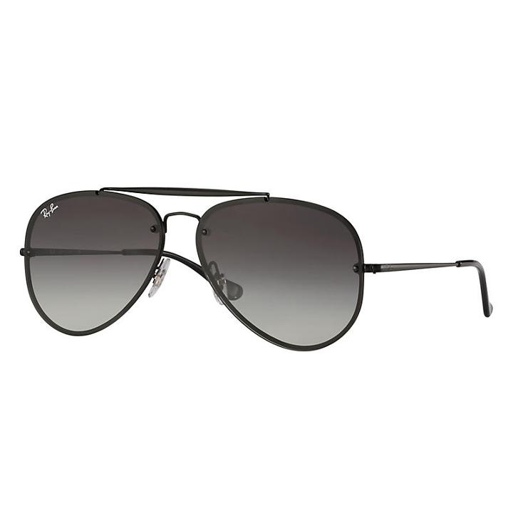 Ray-ban Blaze Aviator Black Sunglasses, Gray Lenses - Rb3584n