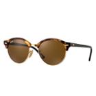 Ray-ban Clubround Classic Black Sunglasses, Brown Lenses - Rb4246