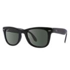 Ray-ban Wayfarer Folding Classic Black Sunglasses, Polarized Green Lenses - Rb4105