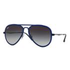 Ray-ban Aviator Light Ray Ii Gunmetal Sunglasses, Gray Lenses - Rb4211