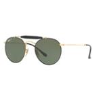 Ray-ban Gold Sunglasses, Polarized Green Lenses - Rb3747