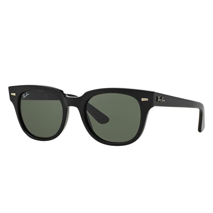 Ray-ban Men's Meteor Black Sunglasses, Green Lenses - Rb4168