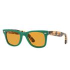 Ray-ban Wayfarer Pop Blue Sunglasses, Polarized Yellow Lenses - Rb2140
