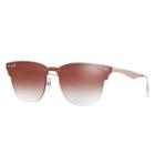 Ray-ban Blaze Clubmaster Copper Sunglasses, Red Lenses - Rb3576n