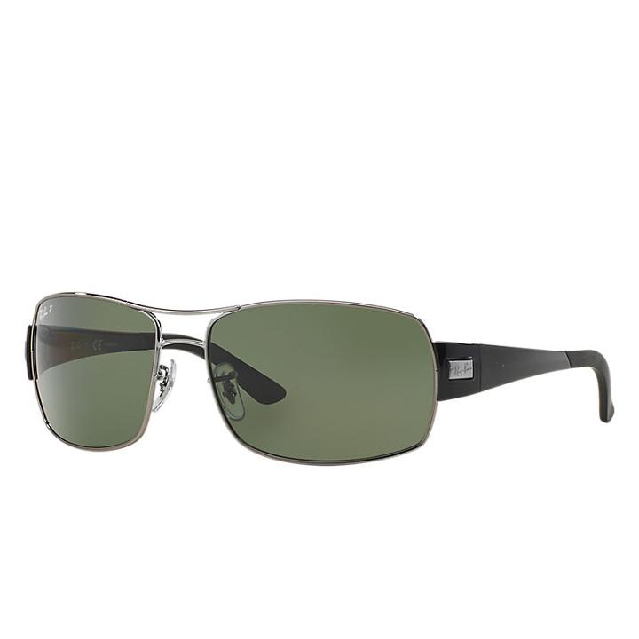 Ray-ban Men's Black Sunglasses, Polarized Green Lenses - Rb3426