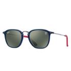 Ray-ban Scuderia Ferrari Collection Gunmetal Sunglasses, Green Lenses - Rb2448nm
