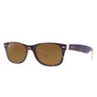 Ray-ban Men's Men's New Wayfarer Color Mix Blue  Sunglasses, Brown Lenses - Rb2132