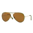 Ray-ban Aviator Full Color Gold  Sunglasses, Brown Lenses - Rb3025jm