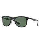 Ray-ban Wayfarer Flat Metal Black Sunglasses, Polarized Green Lenses - Rb3521m